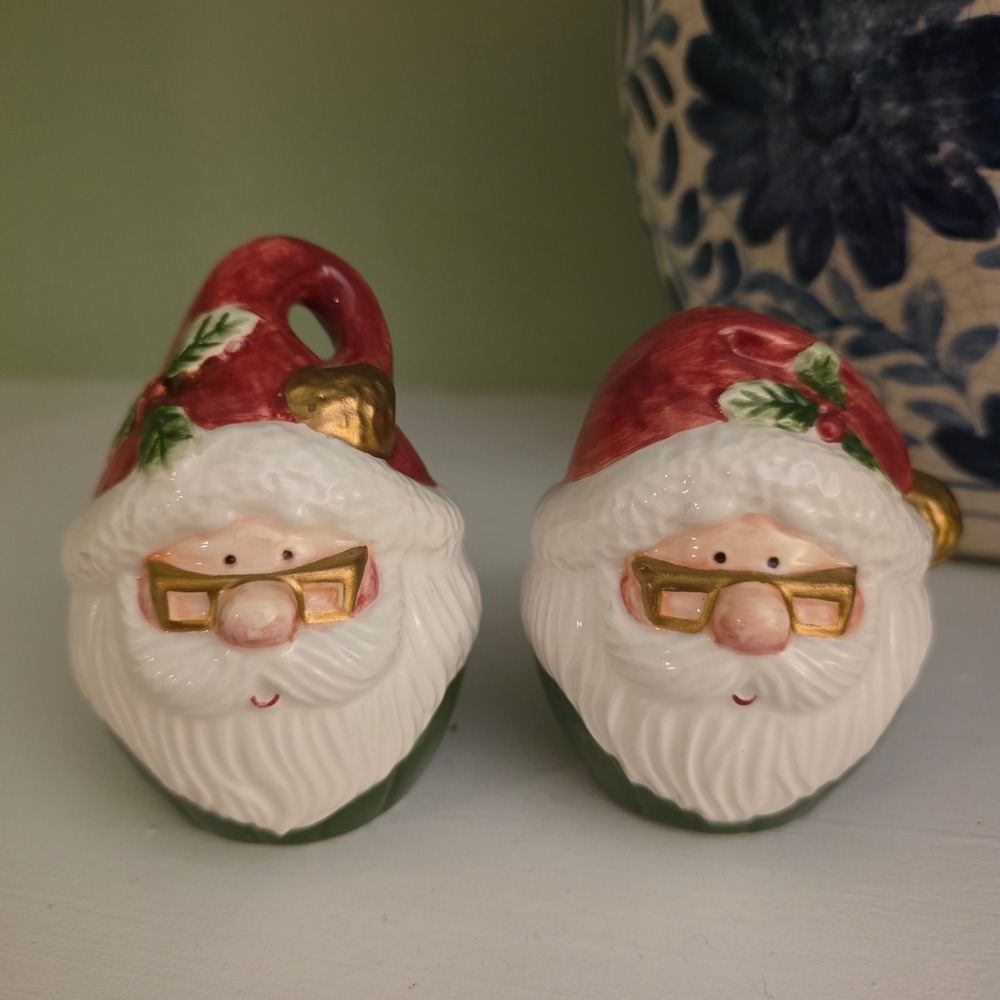 Omnibus Fitz & Floyd Santa Claus Salt and Pepper Shaker Set 1995